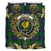 Sinclair Hunting 02 Tartan Crest Bedding Set - Golden Thistle Style